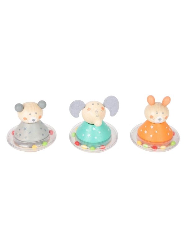 Small Foot - Wooden Tumbler Rattle Bear per piece