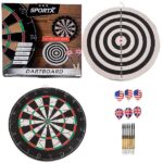 SportX Dartboard Flocked with 6 Darts