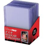 Ultra Pro Toploader: Clear Regular - Box (25 stk.) - Plastik Deck Protector til kort i lommer #81222