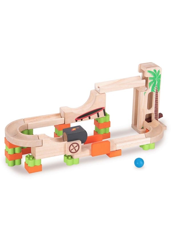 Wonderworld Wooden Marble Track Flip-Up Track