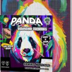 Diamond Art Painting Kit På Lærred - 30x40 Cm - Panda - Ny - Splat
