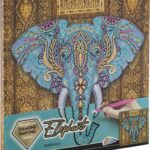 Diamond Painting På Lærred - Elefant - 30 X 30 Cm