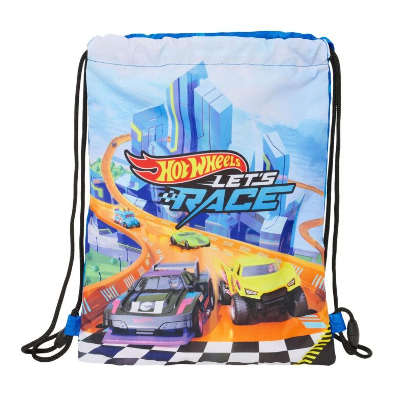 Rygsæk med Snore Hot Wheels Let's race Blå Sort 26 x 34 x 1 cm