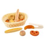 Small Foot - Plastic Bread Basket with Play Food Bread 12dlg.
