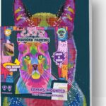 Splat Planet - Diamond Painting - Lærred - Kat - 30x40 Cm